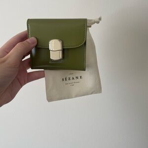 Sezane Olive Green Wallet